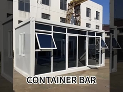 Container de 20 pés loja móvel casa pré-fabricada apartamento embalado