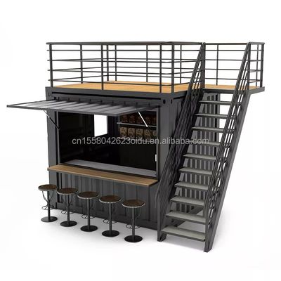 qualidade  Wooden Outdoor Customized Coffee Booth Mall Kiosk 10ft Container Shop for Modern Hotel fábrica