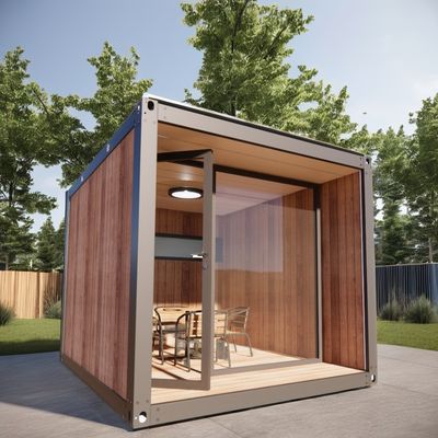 10ft Mini Prefab Modular Container de Envio Móvel Pequeno Edifício de Escritório com 50/75/100mm Wave Sandwich Panel Paredes