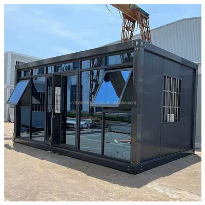 Container de casa portátil de design moderno para pequenas lojas e escritórios pré-fabricadas de 20 pés ou 40 pés