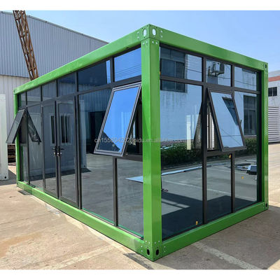 Container de casa portátil de design moderno para pequenas lojas e escritórios pré-fabricadas de 20 pés ou 40 pés
