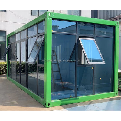 Container de casa portátil de design moderno para pequenas lojas e escritórios pré-fabricadas de 20 pés ou 40 pés