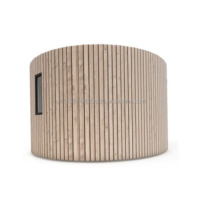 Cor personalizada Tubos quadrados de aço galvanizado Estrutura principal Casa redonda de madeira pré-fabricada Jardim Hotel Casa de madeira