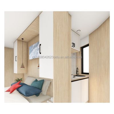 Cor personalizada Tubos quadrados de aço galvanizado Estrutura principal Casa redonda de madeira pré-fabricada Jardim Hotel Casa de madeira