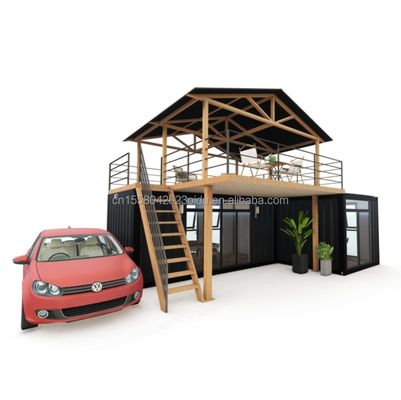 Casas de madeira com tubos quadrados de aço galvanizados
