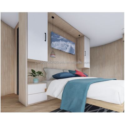 Cor personalizada Tubos quadrados de aço galvanizado Estrutura principal Casa redonda de madeira pré-fabricada Jardim Hotel Casa de madeira