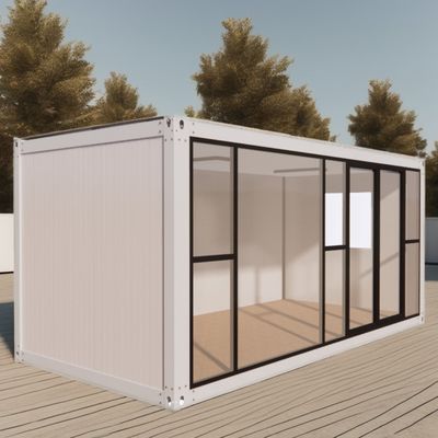Casa de aço galvanizado 20ft prefabricado Modular Casa de aço Eco-Amigável Casa de contêiner para loja de vida ao ar livre