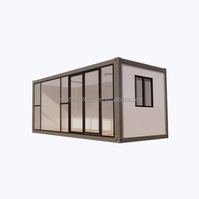 Casa de aço galvanizado 20ft prefabricado Modular Casa de aço Eco-Amigável Casa de contêiner para loja de vida ao ar livre