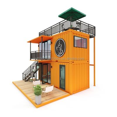 Outro Painel de Sandwich de Ondas de Parede 50/75/100 mm 20FT 40FT Mini Pop-up Shop Prefab Container Café/Bar/Fast-food