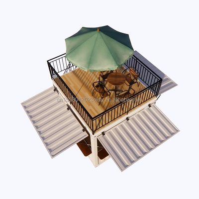 10 ft 20 ft Containers móveis Tubos quadrados de aço galvanizado para supermercado Loja móvel personalizada Pop-Up Coffee Bar