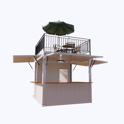 10 ft 20 ft Containers móveis Tubos quadrados de aço galvanizado para supermercado Loja móvel personalizada Pop-Up Coffee Bar