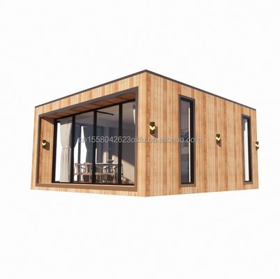 Casa de contêiner pré-fabricada de construção rápida com tubos quadrados de aço galvanizado e painel de sanduíche de onda de 50/75/100 mm