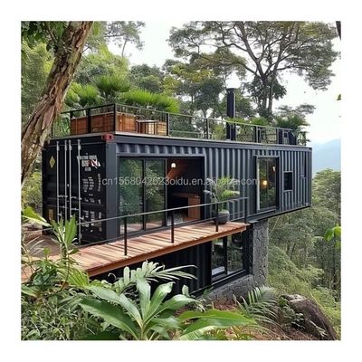 Janela de liga de alumínio modificada 20ft 40ft pré-fabricadas Casas de contêineres de transporte para hotéis Villas e 2 quartos