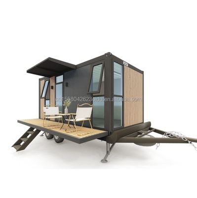 Hotel 20ft ou 40ft Mobile Outdoor Container Bar Café no segundo andar com design exterior e rodas