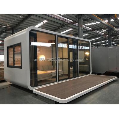 Cores personalizadas Contêiner Moderno Mini Férias Quarto Capsule Um quarto Estrutura de aço Hotel Projetado com estilo moderno