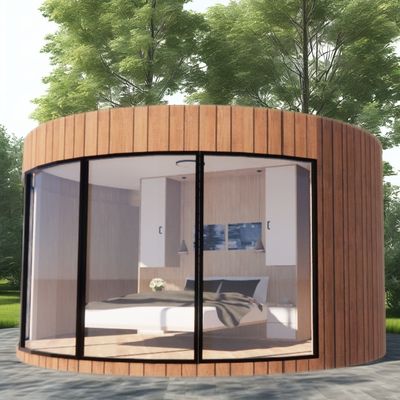 Moderno Design Luz Luxo Grande Capacidade Modular Redonda Casa Pequena Montada com Aço Leve e Painel Sandwich