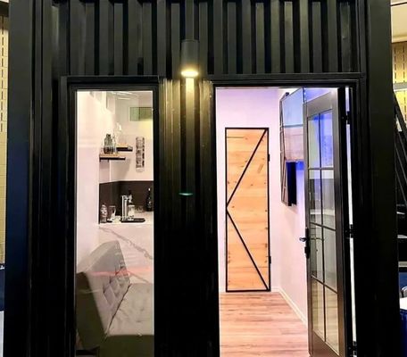 Moderno Design Customizado Aço de Cor Fabricado Instalação Rápida Casas Modulares Prefabricadas em Rodagens para Trailers Móveis de Acampamento