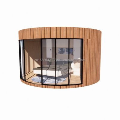 Moderno Design Luz Luxo Grande Capacidade Modular Redonda Casa Pequena Montada com Aço Leve e Painel Sandwich