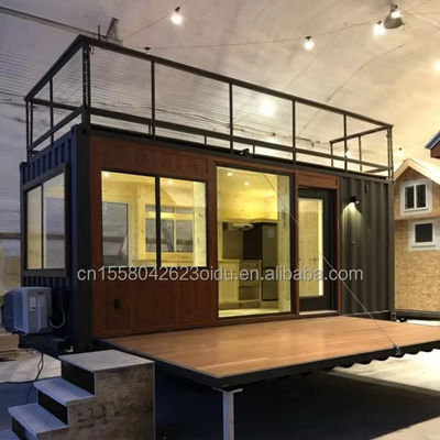Moderno Design Customizado Aço de Cor Fabricado Instalação Rápida Casas Modulares Prefabricadas em Rodagens para Trailers Móveis de Acampamento