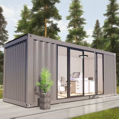 50/75/100mm Wave Sandwich Panel Parede Moderna 20ft 40ft Container de aço Casas Flat Pack Casa pré-fabricada para escritório