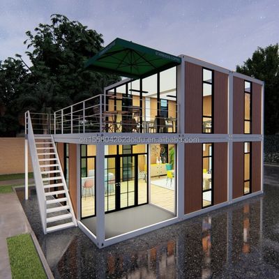 20ft/40ft Easy Move Prefabricado Flat Pack Container Parede 50/75/100mm Wave Sandwich Panel Armazenamento portátil para loja