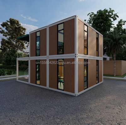 20ft/40ft Easy Move Prefabricado Flat Pack Container Parede 50/75/100mm Wave Sandwich Panel Armazenamento portátil para loja
