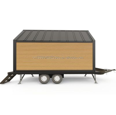Tubos Quadrados de Aço Galvanizado Casa de Contêiner de Madeira Triangular Moderna em Rolas para Vendas de Café ao Ar Livre e Estilo de Design