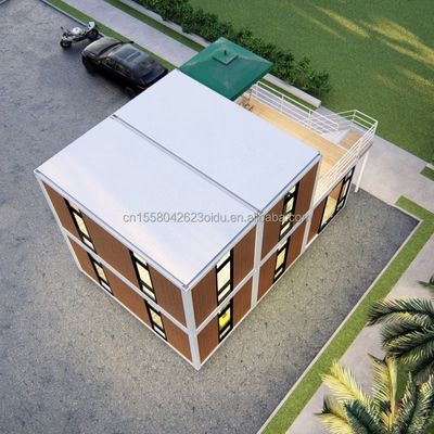 20ft/40ft Easy Move Prefabricado Flat Pack Container Parede 50/75/100mm Wave Sandwich Panel Armazenamento portátil para loja