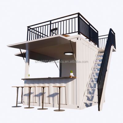 Loja móvel personalizada 10ft e 20ft Container móvel de remessa Lojas de café Estrutura principal Tubos quadrados de aço galvanizado