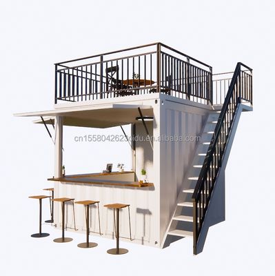 Loja móvel personalizada 10ft e 20ft Container móvel de remessa Lojas de café Estrutura principal Tubos quadrados de aço galvanizado