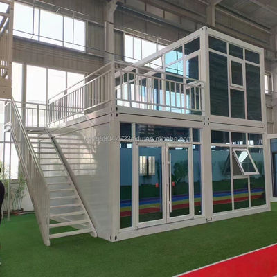 Tubos de aço galvanizados quadrados Estrutura principal Cor Personalizada Casa de contêineres de 20 pés Prefabricado Escritório temporário / loja / villa