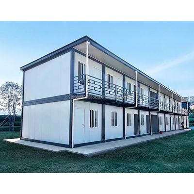 Tubos de aço galvanizados quadrados Estrutura principal Cor Personalizada Casa de contêineres de 20 pés Prefabricado Escritório temporário / loja / villa
