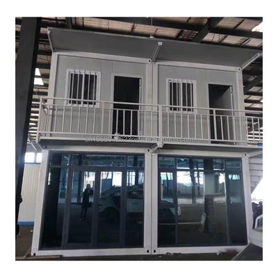 Tubos de aço galvanizados quadrados Estrutura principal Cor Personalizada Casa de contêineres de 20 pés Prefabricado Escritório temporário / loja / villa