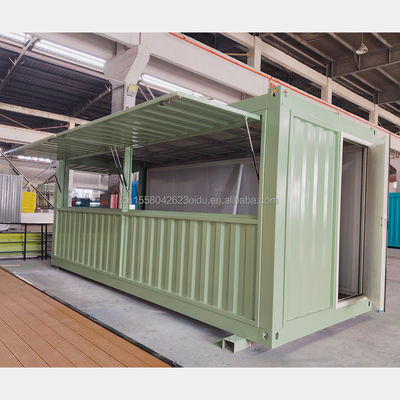 Park Container House Casas pré-fabricadas elegantes para conceito de quiosque exclusivo 10ft 20ft Cozinha Container Bar Café