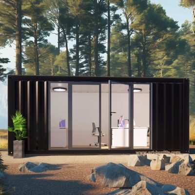 Habitação ao ar livre e hotel familiar 2 quartos pré-fabricado casa de contêineres de aço com galvanizado de aço flexível 180g Flat Pack