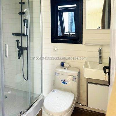 Estilo de design chinês EU Casas de madeira de 20 pés Jardim Casas pré-fabricadas Modernas casas pré-fabricadas de luxo Estrutura de aço