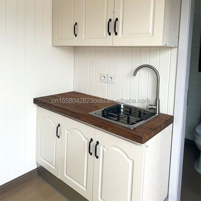 Estilo de design chinês EU Casas de madeira de 20 pés Jardim Casas pré-fabricadas Modernas casas pré-fabricadas de luxo Estrutura de aço