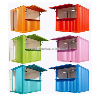 Park Container House Casas pré-fabricadas elegantes para conceito de quiosque exclusivo 10ft 20ft Cozinha Container Bar Café