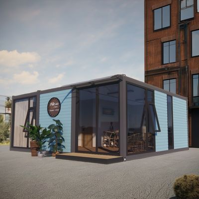 Container ecológico de 20 ou 40 pés feito de aço e painel de sanduíche para loja de roupas restaurante hotel