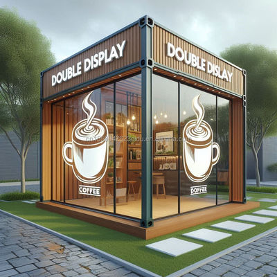 Parede 50mm Wave Sandwich Panel Hotel Pop-up Container Café Restaurante Bar Café Quiosque Booth com Casa Prefabricada de Aço