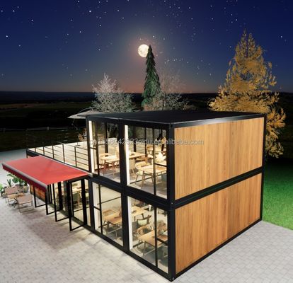 Customizado Madeira 20ft Luxury Living Casa Prefabricada 4 quartos Container expansível Casa Painel Sandwich Escritório Hotel ao ar livre