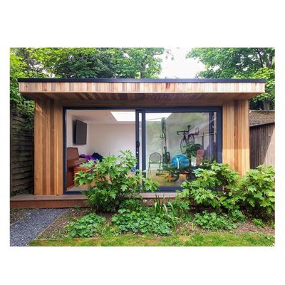 Salas de sol pré-fabricadas Casas de vidro Casas de contêineres de madeira expansíveis