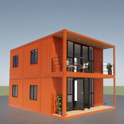 Casa de contêiner de dois andares personalizável para férias à beira-mar Íntima ao fogo Floresta pré-fabricada Vila Resort Tamanhos 20ft 40ft