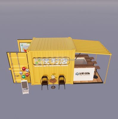 Cores personalizadas Instalação fácil Casas pré-fabricadas 10 pés Containers de vida de embalagem plana para jantar dentro de casas modulares
