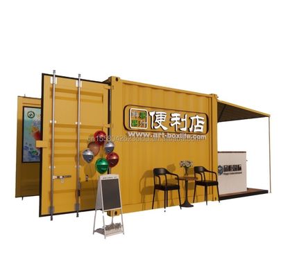 Cores personalizadas Instalação fácil Casas pré-fabricadas 10 pés Containers de vida de embalagem plana para jantar dentro de casas modulares