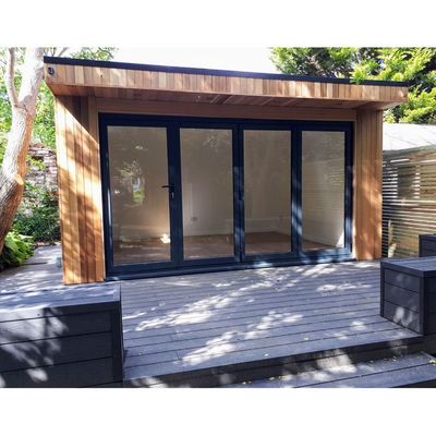 Salas de sol pré-fabricadas Casas de vidro Casas de contêineres de madeira expansíveis