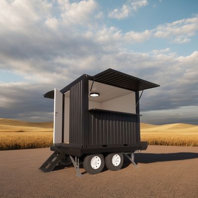 Janela de liga de alumínio pré-fabricada pequenas casas modulares em rodas Trailer com escadas para os EUA aço galvanizado dobragem 180g