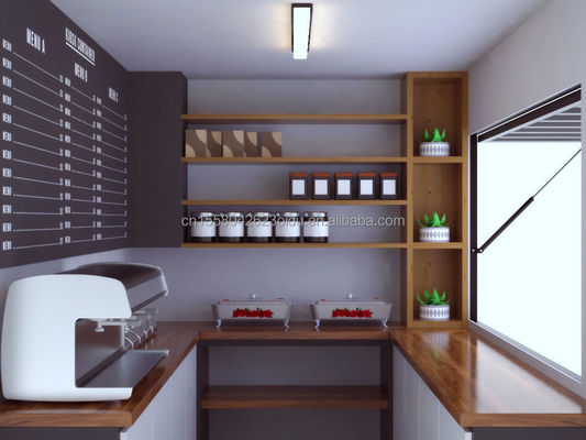 Tubos Quadrados de Aço Galvanizado 10ft Design Moderno Mini Prefabricado Container de Aço Móvel Casa para Café ao Ar Livre