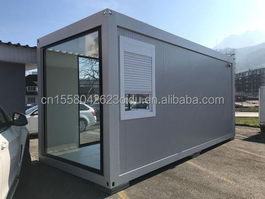 Parede 75mm Casa de trabalho jardim Grill Bar 20ft Container de embalagem plana Casa móvel para família estilo de design moderno