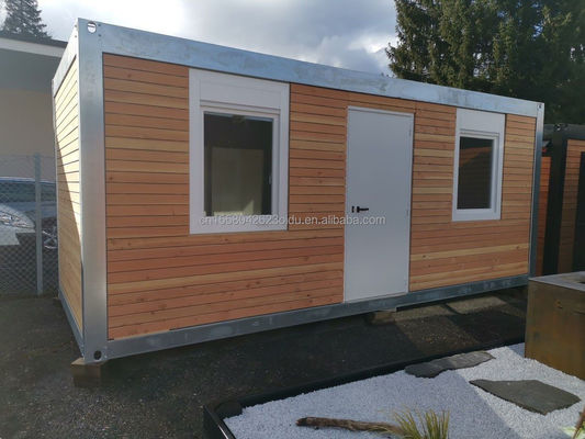 Parede 75mm Casa de trabalho jardim Grill Bar 20ft Container de embalagem plana Casa móvel para família estilo de design moderno